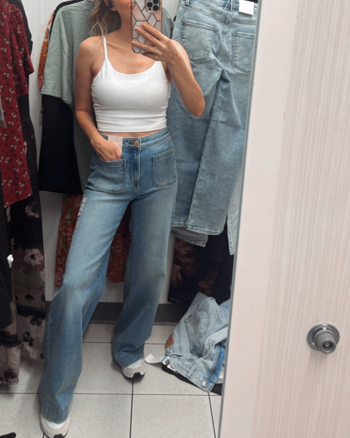 Found the perfect pair of wide leg jeans! You can dress these up or down! Lauren Conrad…thank you for making a good pair of easy, stretchy, and comfy jeans that look trendy and most importantly fit like a glove! Yall…the high waisted trouser look gives you length…all while hugging the right places!

This is a medium wash size 2 Lauren Conrad jean. I’m 5’3” for reference. They have these in petite, average, and tall- so good for all body types. I got these at Kohl’s in an average size 2 and the length was perfect with the sneaks I had on. They would look so cute with boots too for the fall! 

#LTKPetite #LTKFindsUnder50 #LTKFallSale
