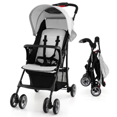Safstar Foldable Lightweight Baby Stroller Kids Travel Pushchair 5-Point Safety System | Target