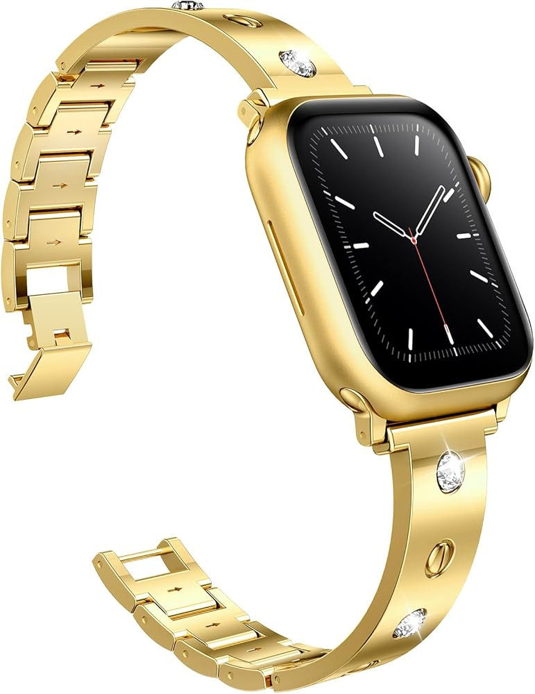 Mosonio Dressy Jewelry Bracelet Bands Compatible with Apple Watch Band 45mm 44mm 49mm 42mm 41mm 4... | Amazon (US)