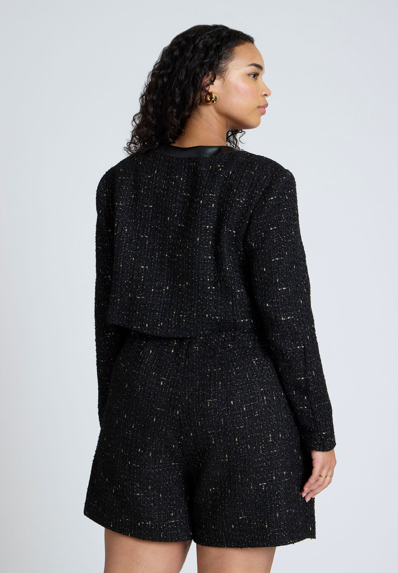Cropped Tweed Jacket | Eloquii