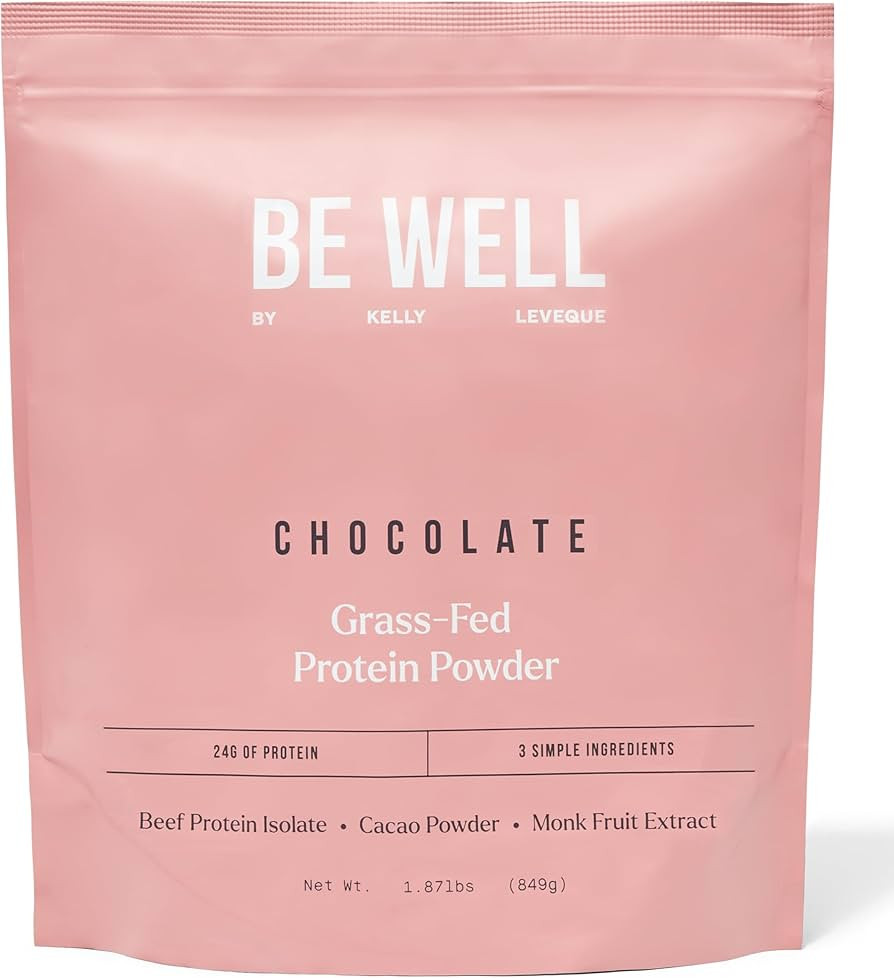 Be Well by Kelly Chocolate Grass-Fed Beef Protein Powder, 24G of Protein & 1G Net Carbs (3 Ingred... | Amazon (US)