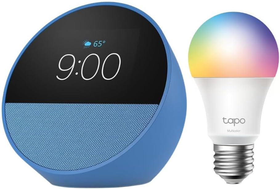 Echo Spot with TP-Link Tapo Smart Color Bulb | Amazon (US)