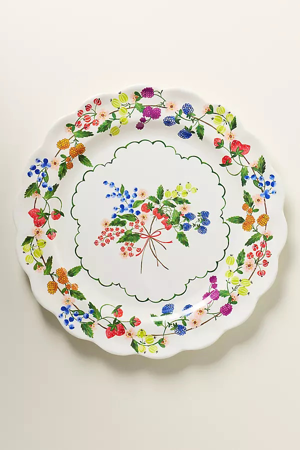 Annette Floral Melamine Dinner Plates, Set of 4 | Anthropologie (US)