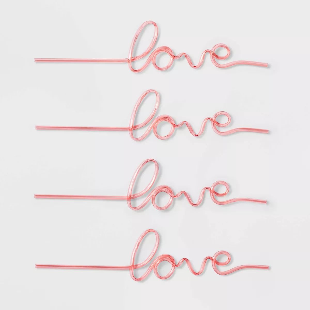 4ct Love Script Straws - Spritz™ | Target