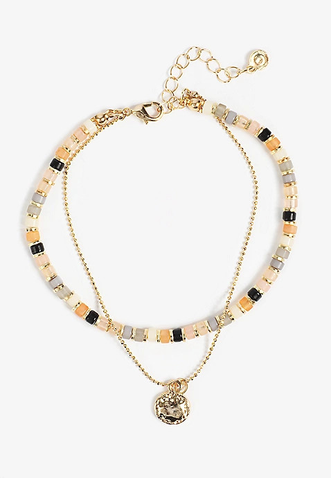 Sandy Shore Beaded Anklet | Maurices