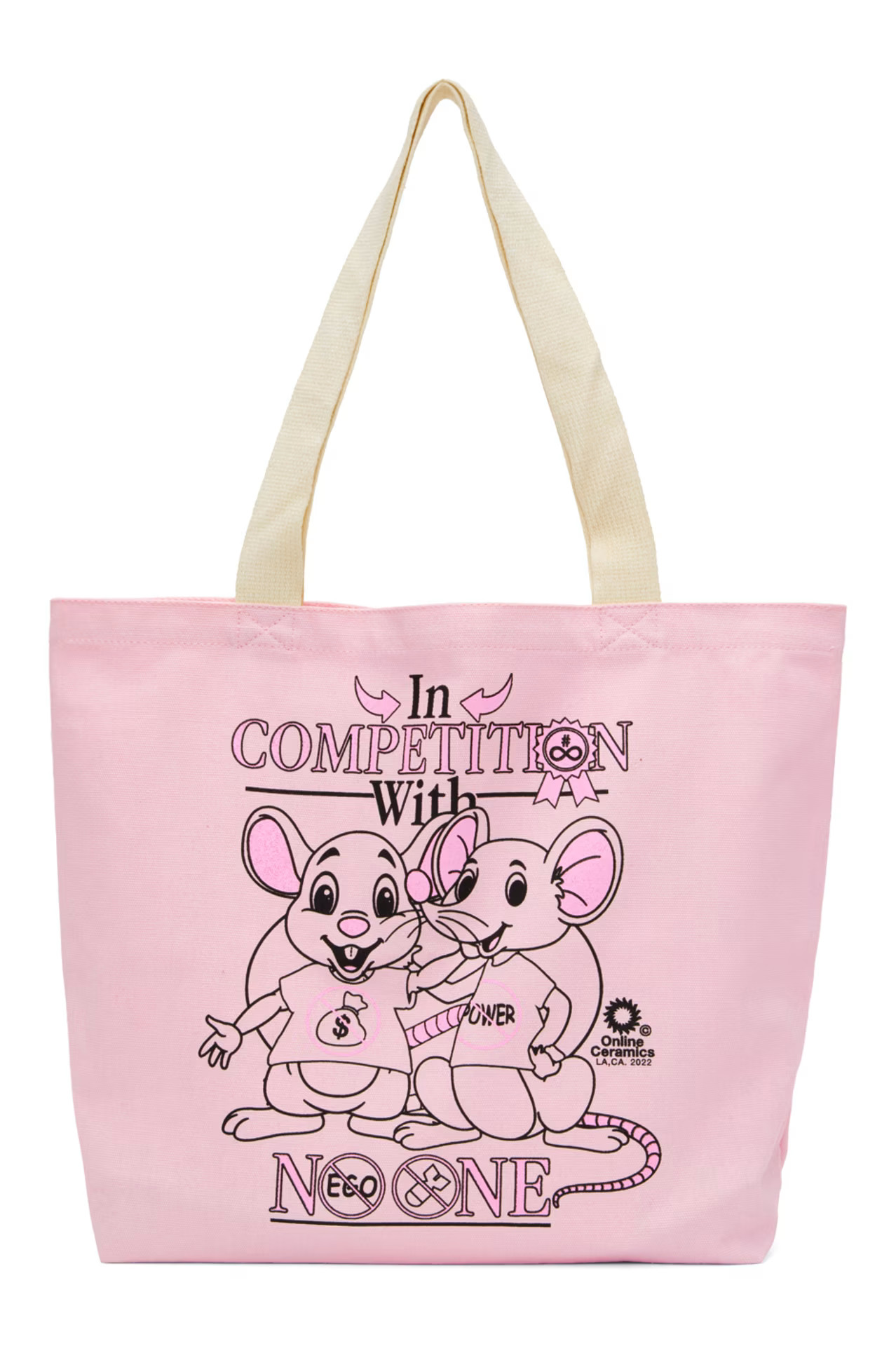 Online Ceramics - Pink 'In Competition With No One' Tote | SSENSE