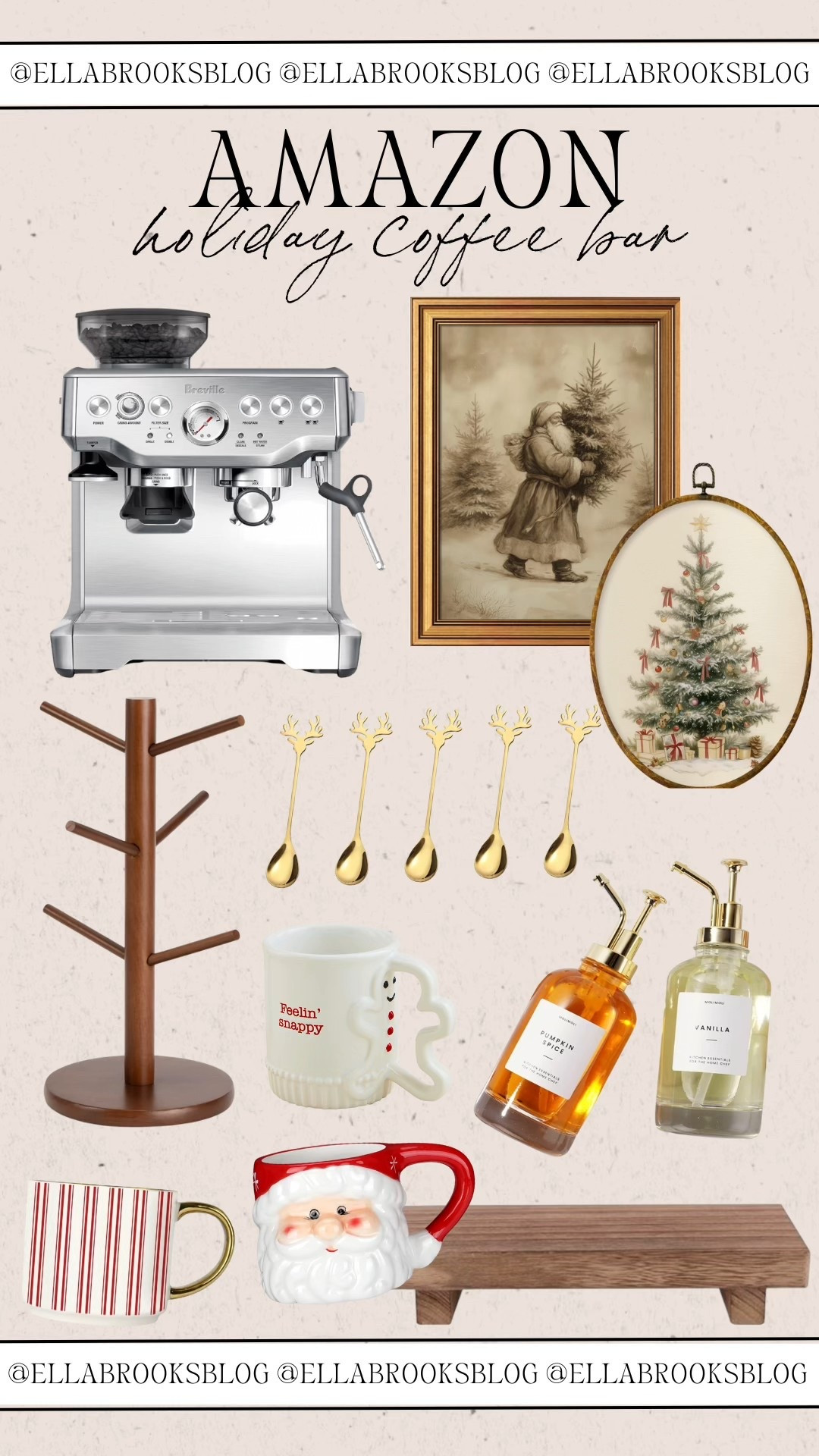 Amazon holiday coffee bar decor

Kitchen decor, espresso machine, Christmas mugs, Christmas decor 

#LTKHoliday #LTKSeasonal #LTKHome