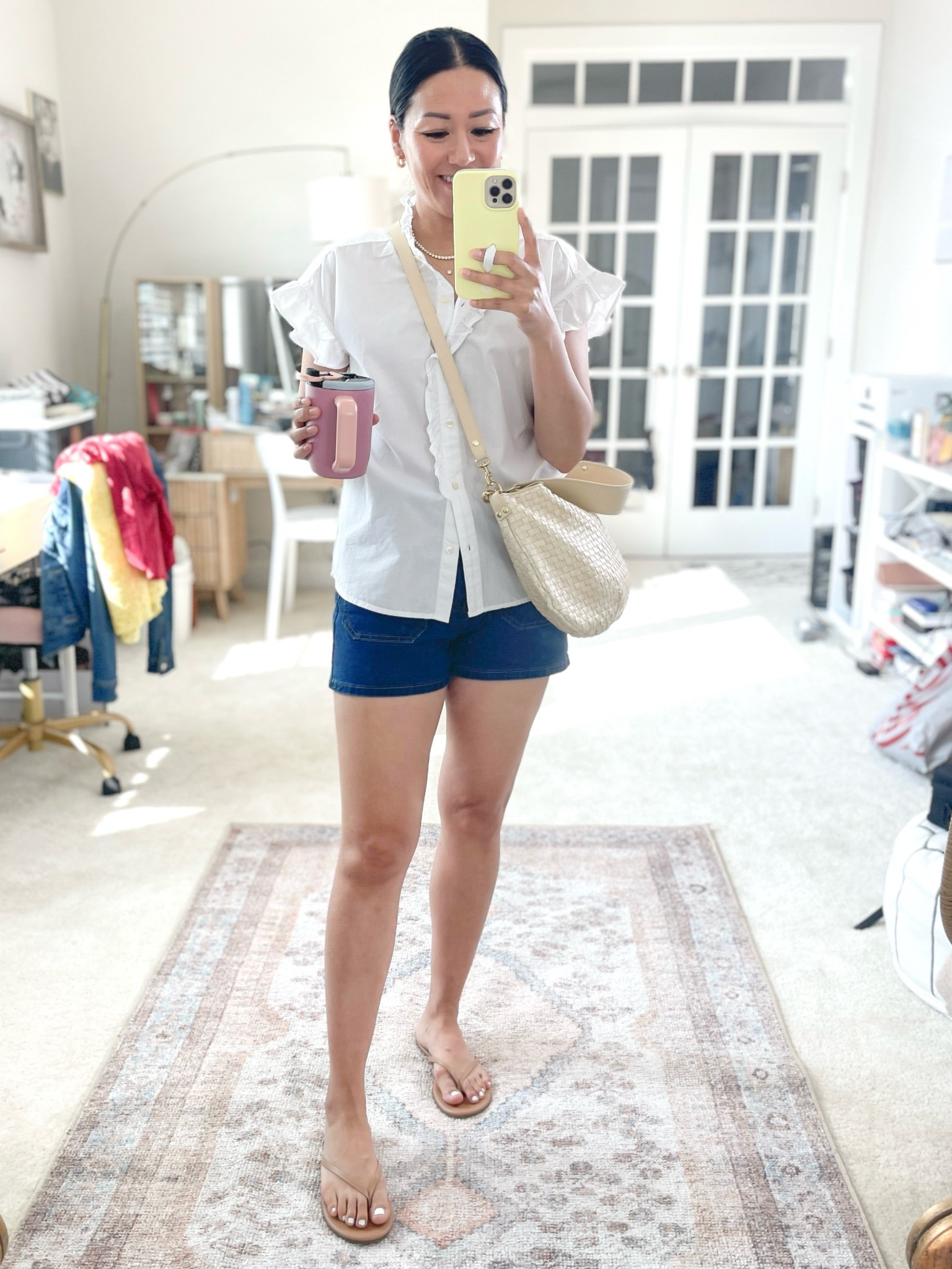 Size XS top
Size Medium shorts
Sandals are true to size

#LTKFindsUnder50 #LTKSaleAlert #LTKOver40