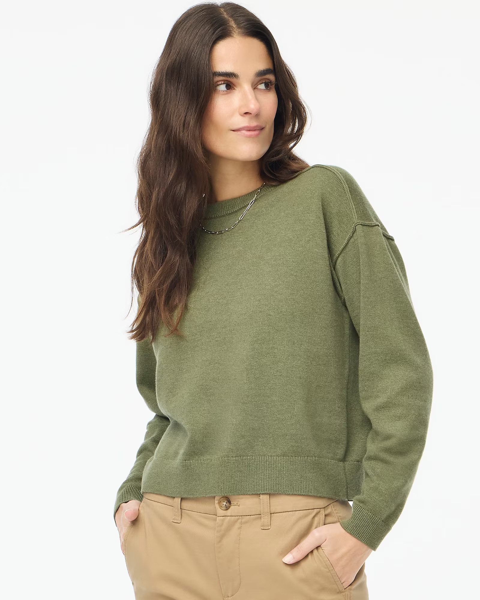Drop-shoulder pullover sweater | J.Crew Factory