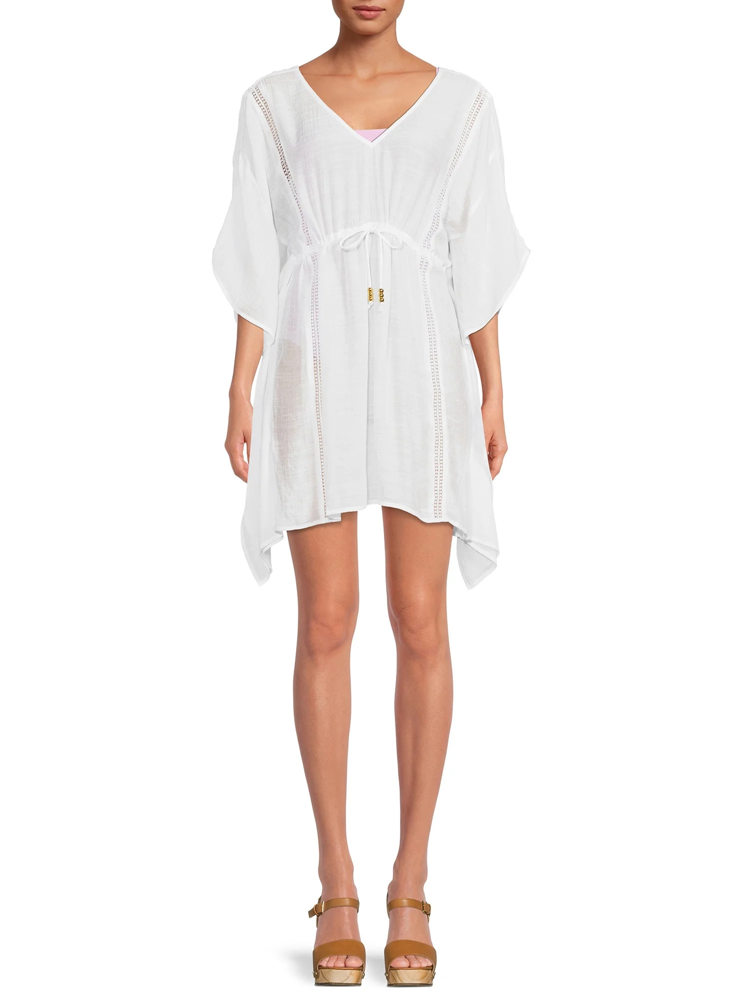 Miken Women's Lace Caftan Swimsuit Cover Up - Walmart.com | Walmart (US)
