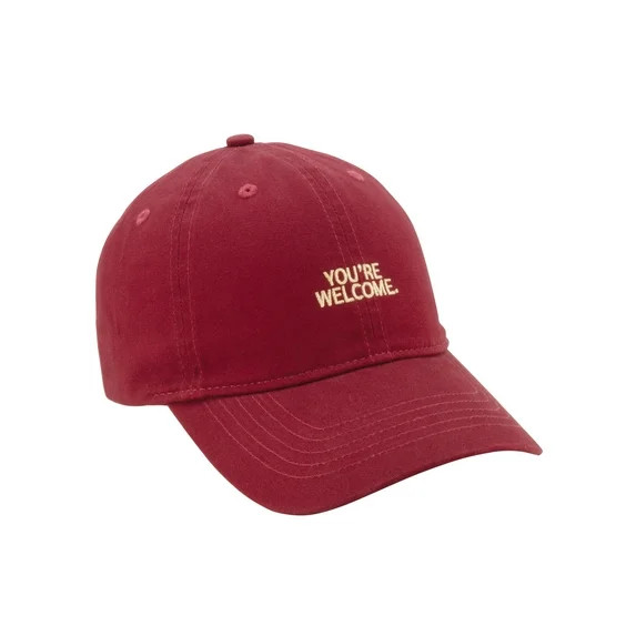 Time and Tru You're Welcome Cotton Baseball Hat | Walmart (US)