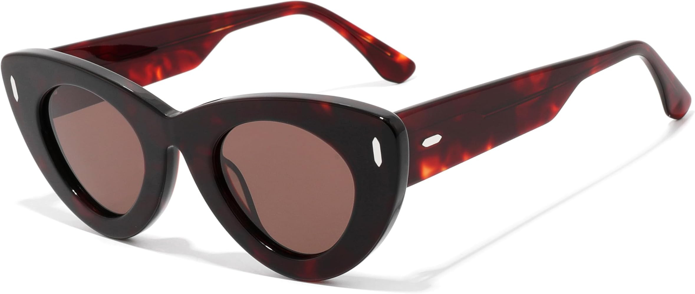 JS2504 Oval Polarized Women's Acetate Sunglasses Cat-Eye | Amazon (US)
