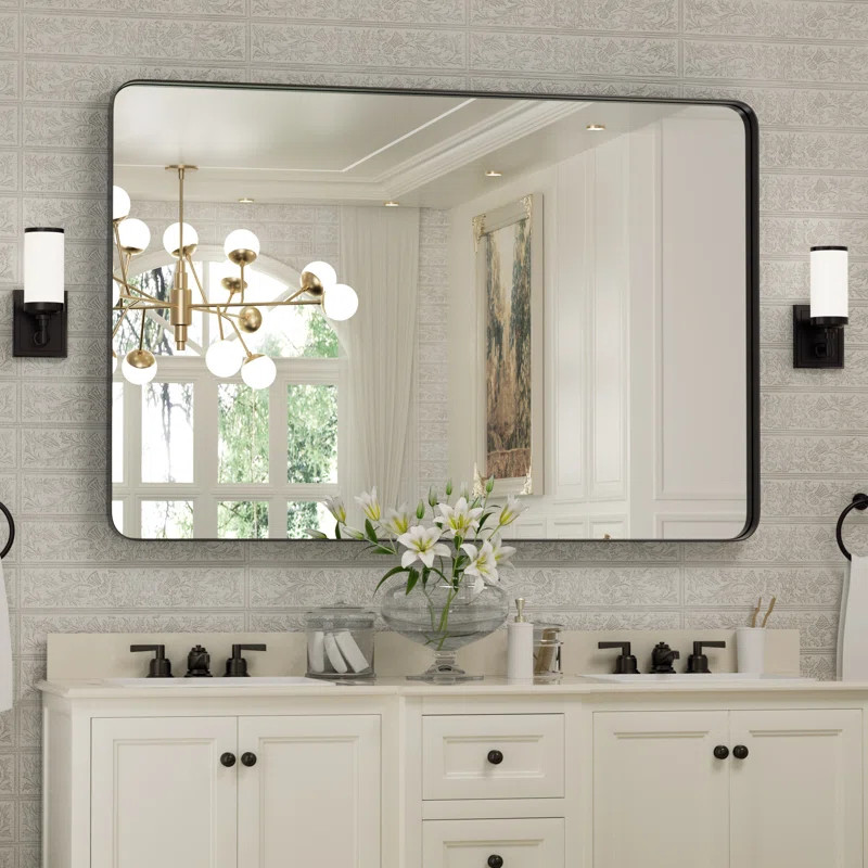 Morelock Rectangle Metal Wall Mirror | Wayfair North America