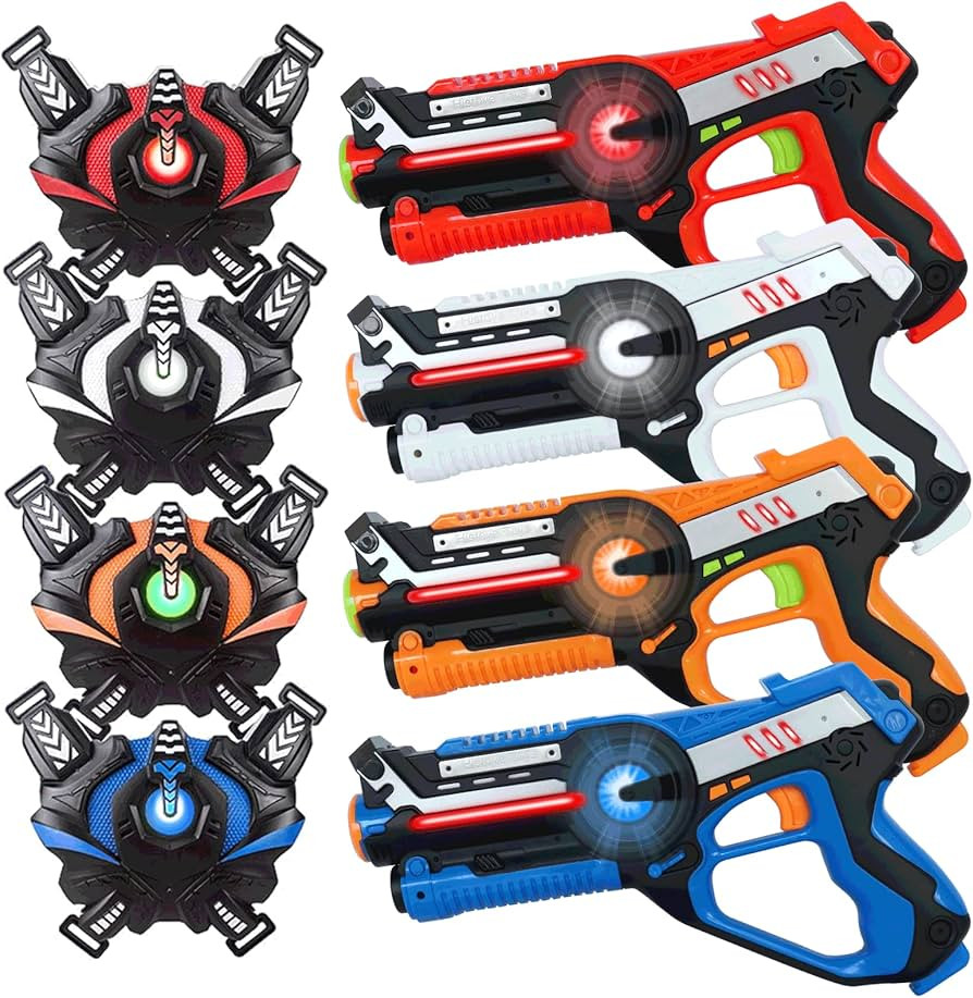 Amazon.com: HISTOYE Large Laser Tag Sets with Gun and Vest Infrared Laser Tag Guns Toys for Kids ... | Amazon (US)