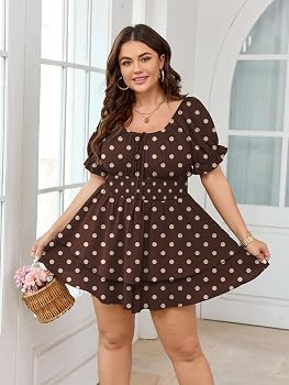 SCOMCHIC Women Plus Size Romper Dress Summer Short Jumpsuit | Amazon (US)