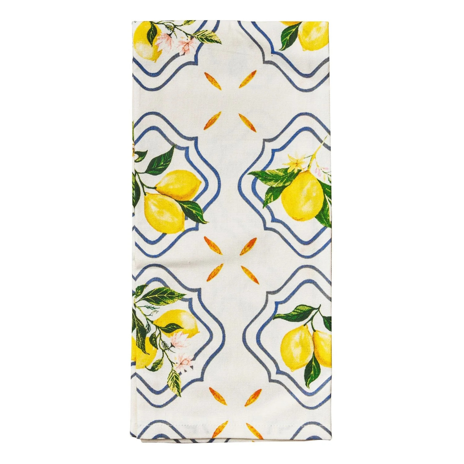 Tea Towel Capri Lemon Border | 100% Cotton | 30" X 20" | Sophistiplate