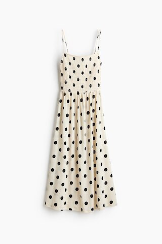 H & M - Smocked Strappy Dress - White | H&M (US + CA)