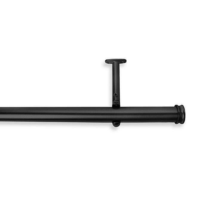 Cambria® Premier Complete Decorative 88-Inch to 144-Inch Drapery Rod in Satin Black | Bed Bath & Beyond