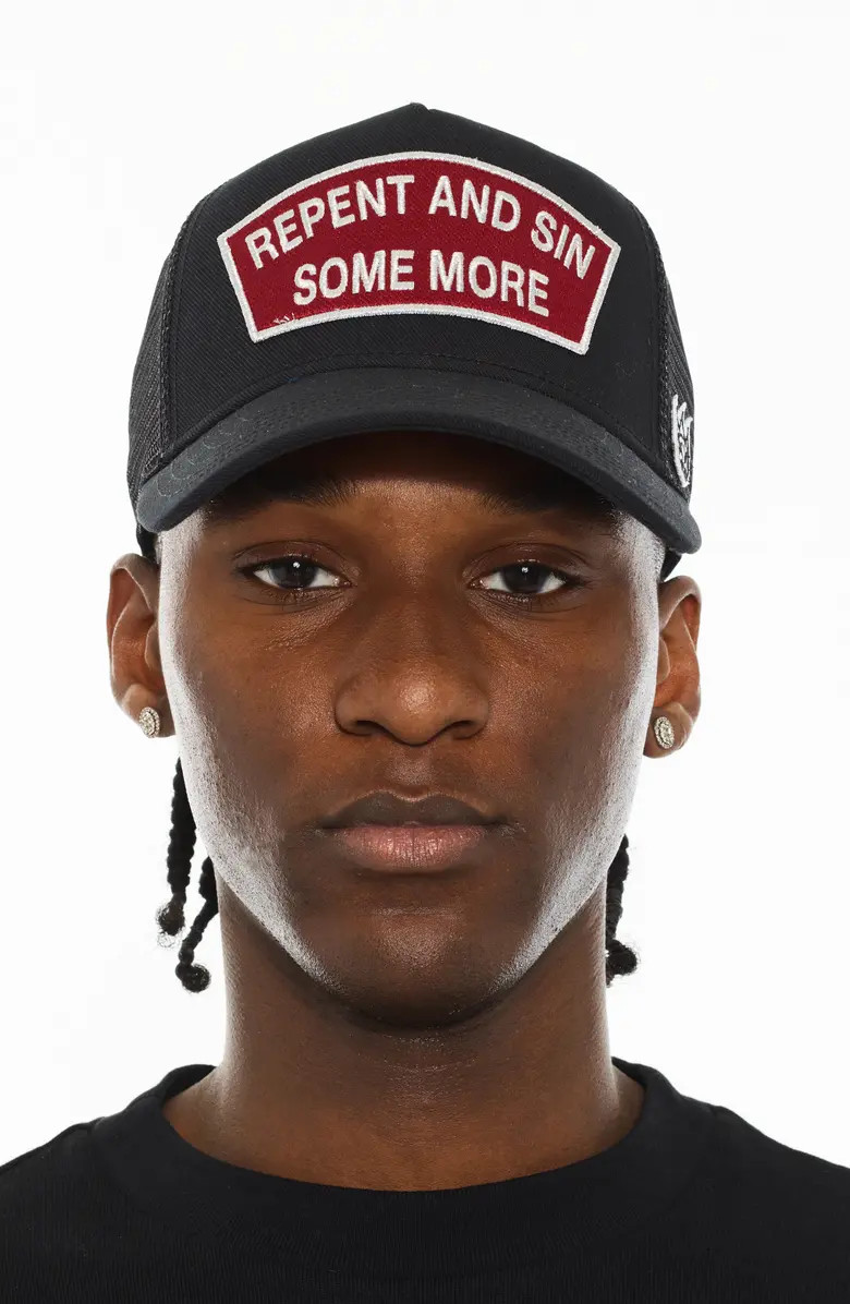Repent & Sin Mesh Back Trucker Hat | Nordstrom
