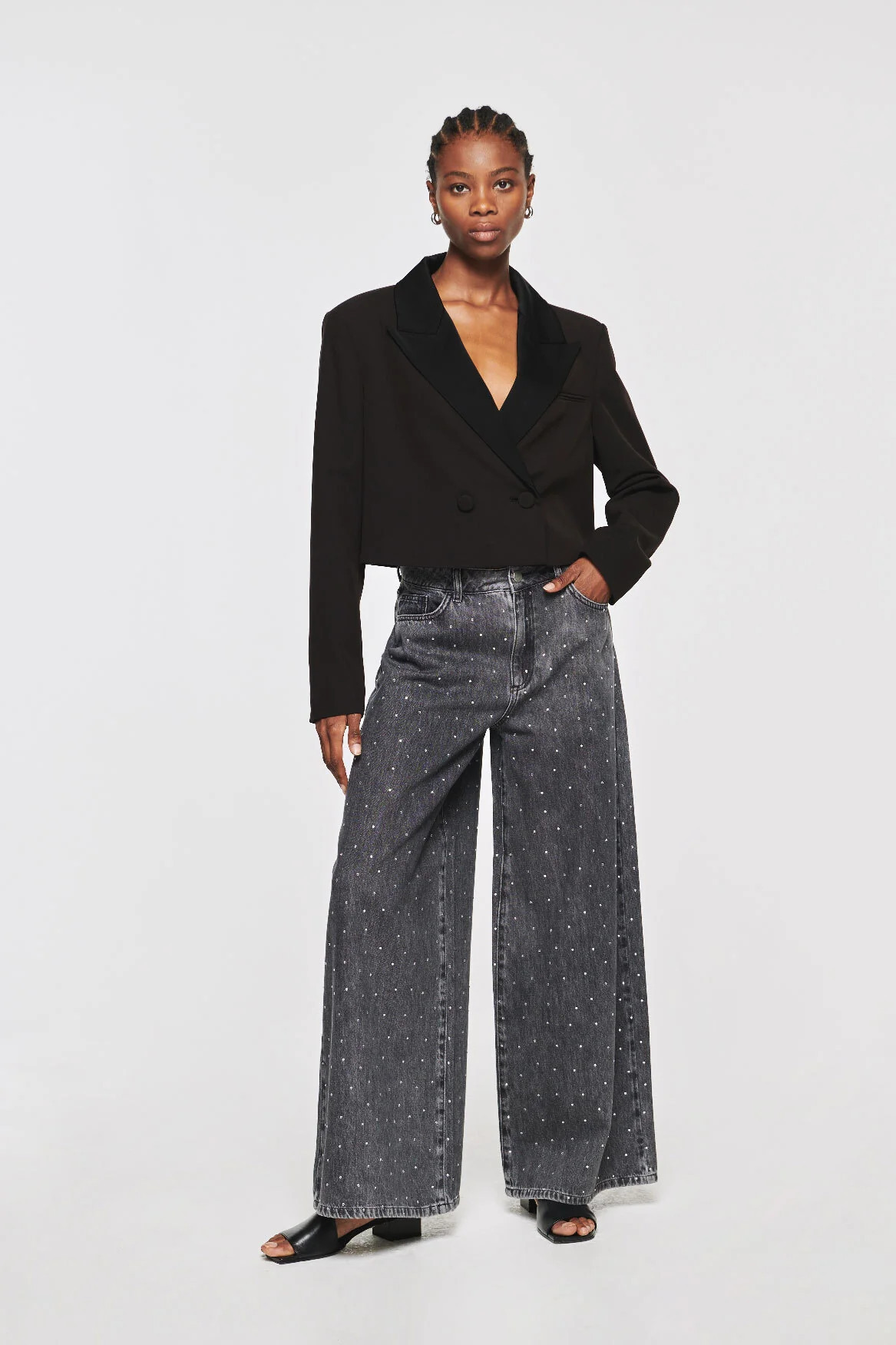 Jacinda Diamante | Wide Leg Jean in Washed Black | ALIGNE | ALIGNE USA