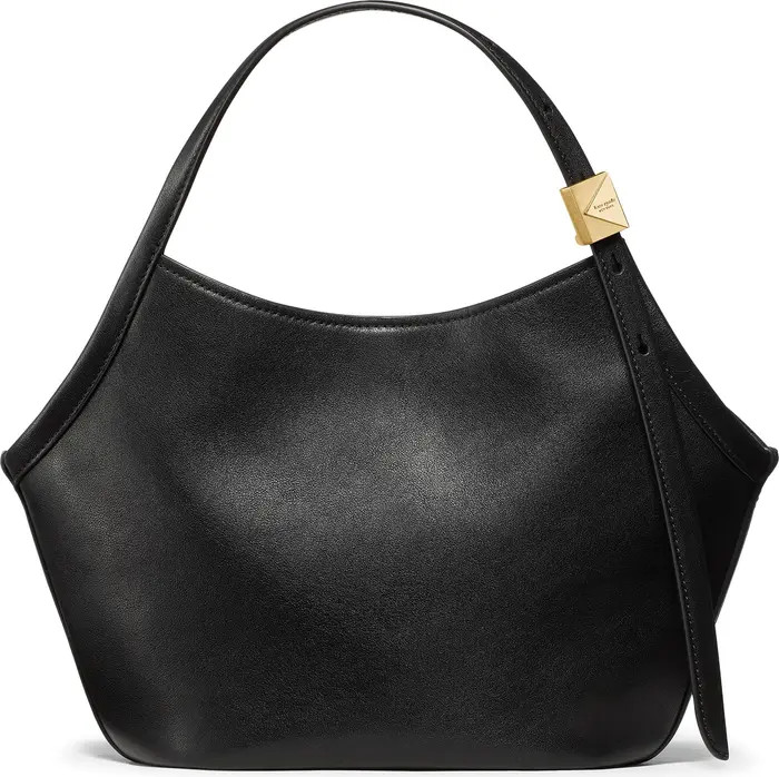 small deco fine grain leather tulip top handle bag | Nordstrom