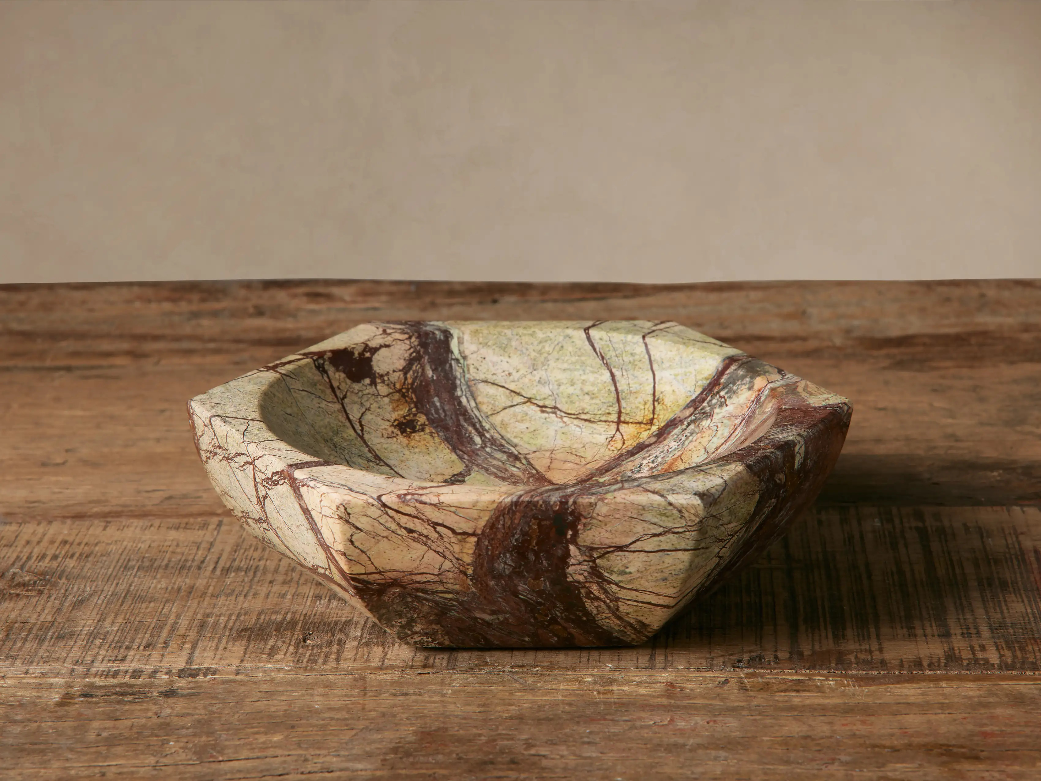 Rhodes Hexagonal Marble Bowl | Arhaus