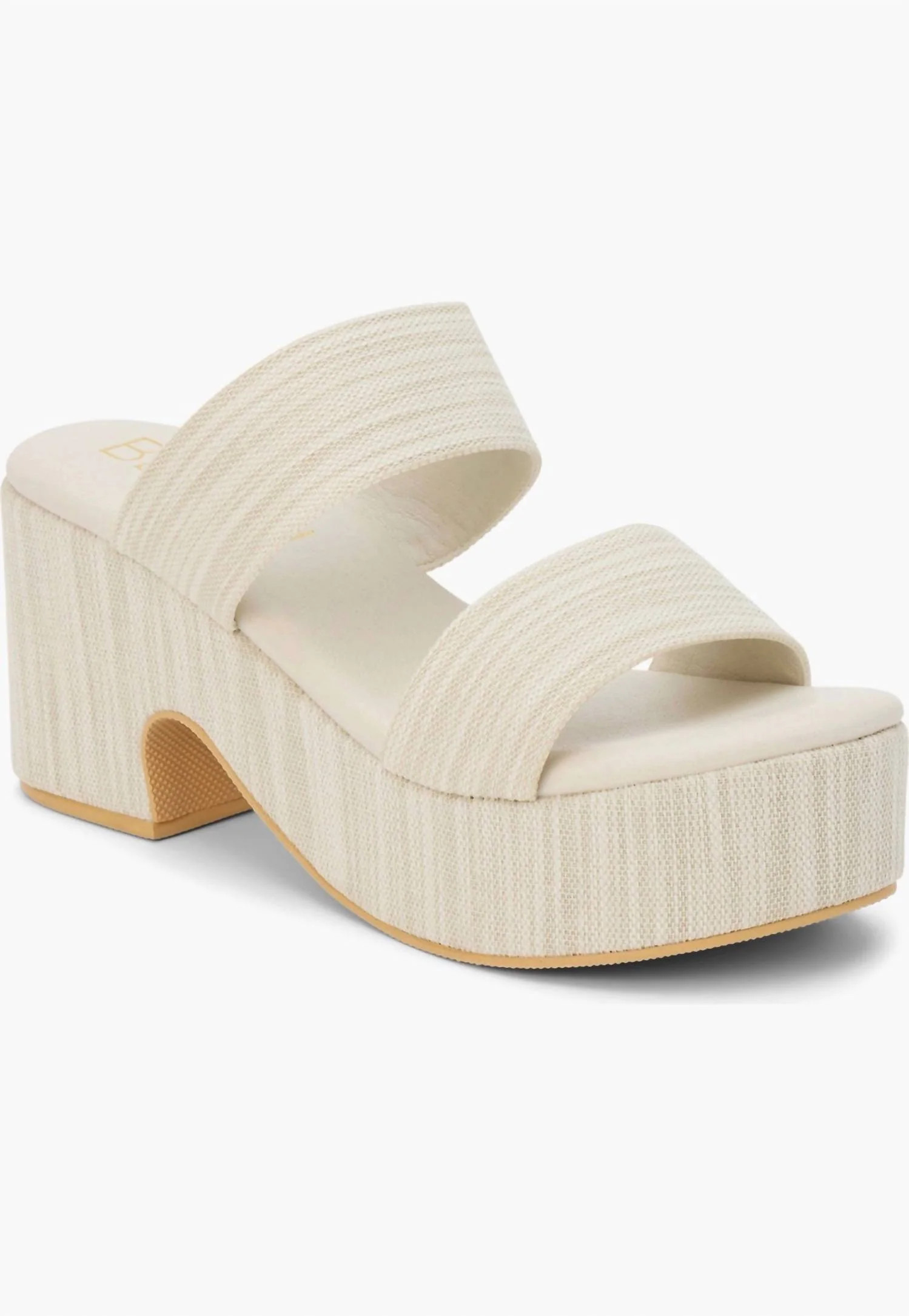 Women's Faux Leather Platform Sandals In Sandstone | Shop Simon