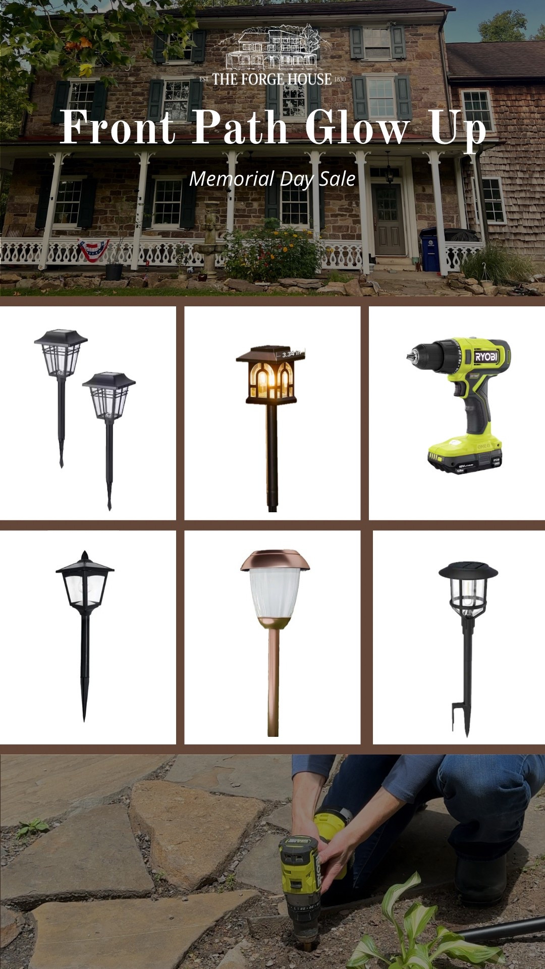 The perfect solar lights to light up any path and some tools you need to install also a memorial Day sale.

#LTKGiftGuide #LTKSaleAlert #LTKSeasonal