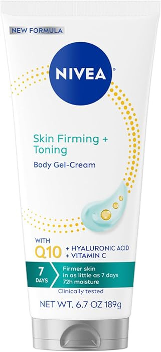 NIVEA Skin Firming & Toning Body Gel Cream with Q10, Hyaluronic Acid and Vitamin C, Clinically Te... | Amazon (US)