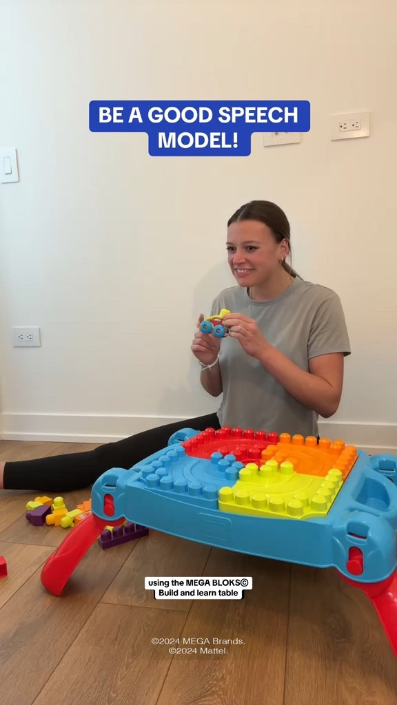 Toddler speech therapy activity using MEGA BLOKS build n learn table 

#LTKKids #LTKFamily #LTKBaby