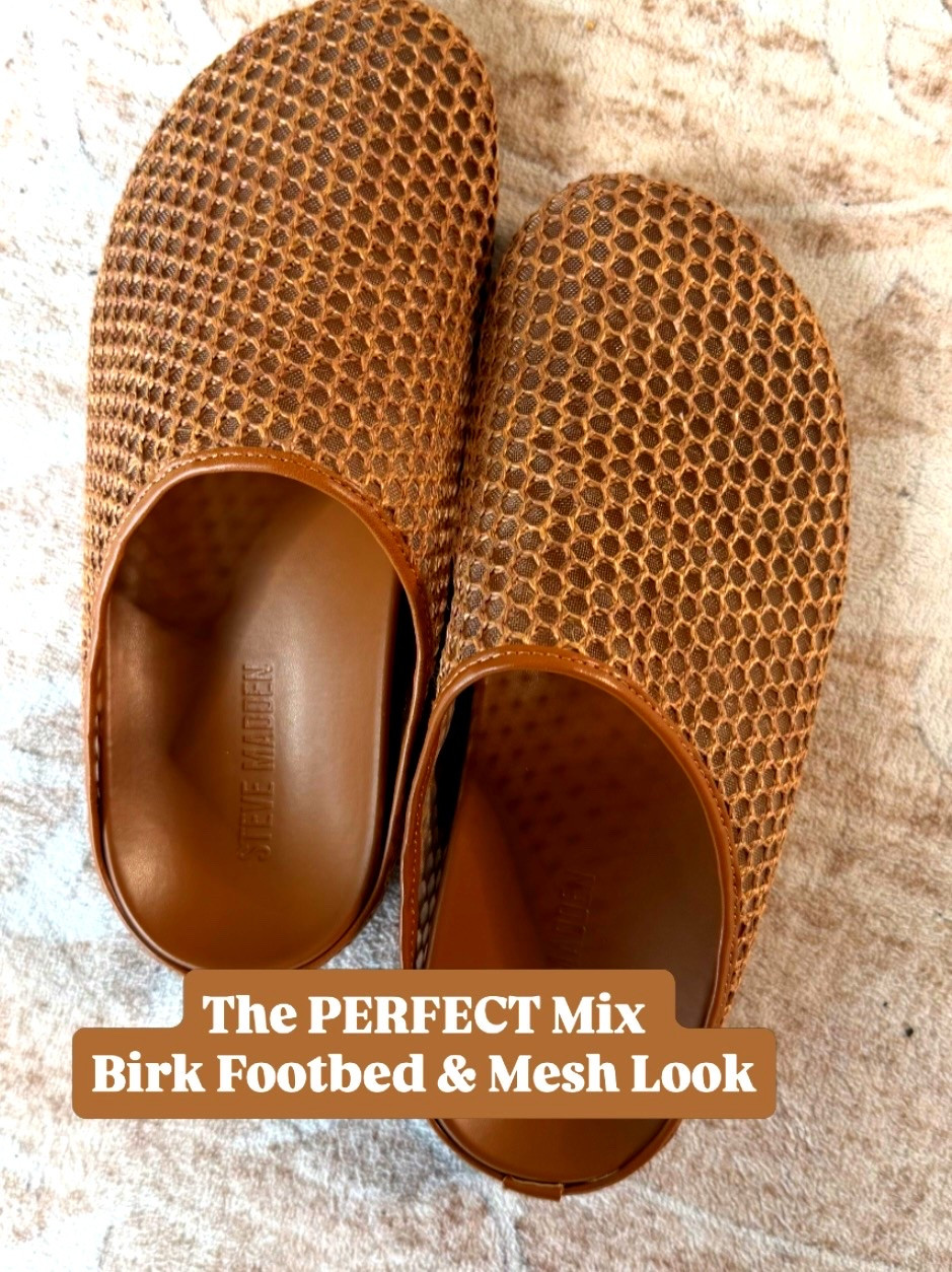 Steve Madden Mesh Raffia Slip-one’s 
I grabbed a half size bigger 

#LTKootd #LTKU #LTKOver40