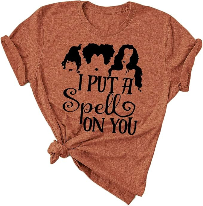 Sanderson Sisters Shirt Womens Funny Halloween Tshirt Fall Tee Tops | Amazon (US)