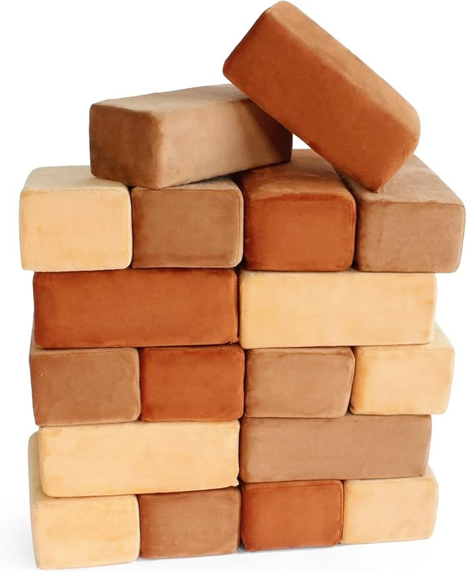 The Original Premium Plush Building Block for Kids - Certified Safe Foam Blocks in Luxuriously So... | Amazon (US)