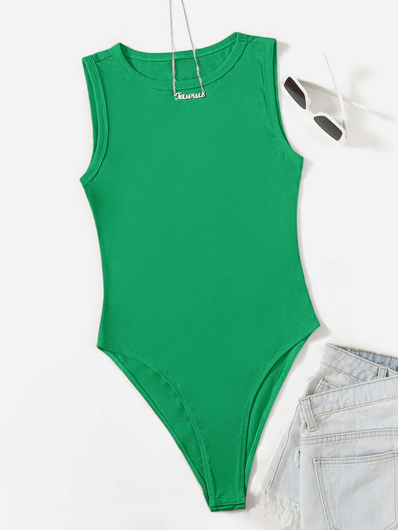 SHEIN Solid Skinny Bodysuit | SHEIN