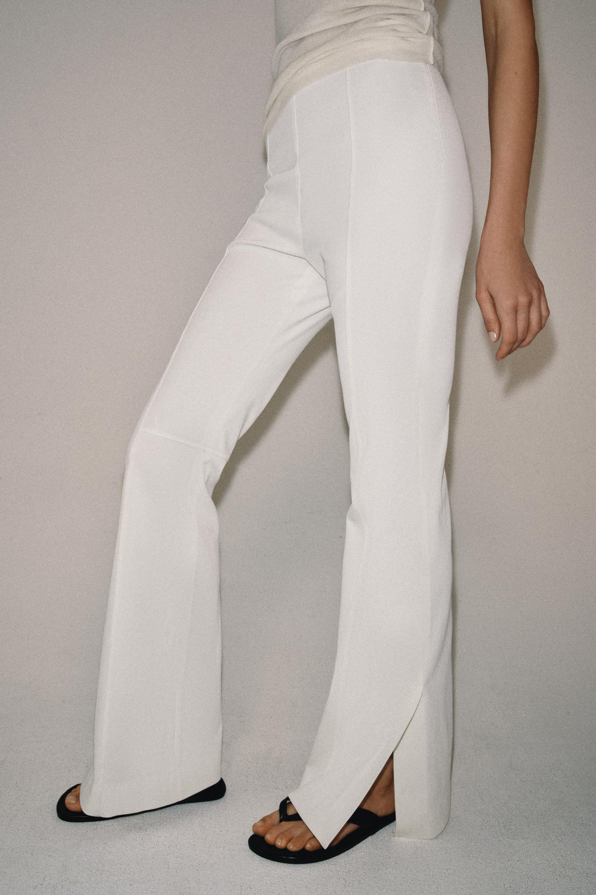 ZW COLLECTION FLARE PANTS WITH VENTS | Zara US