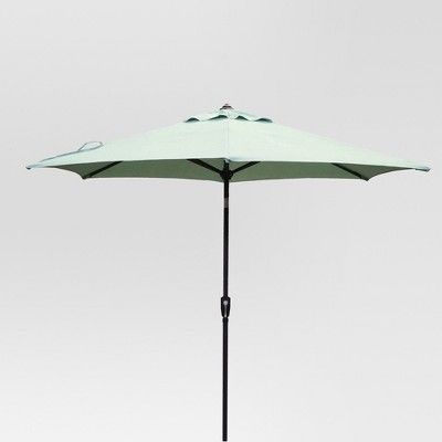 9' Round Patio Umbrella DuraSeason Fabric™ - Black Pole - Threshold™ | Target