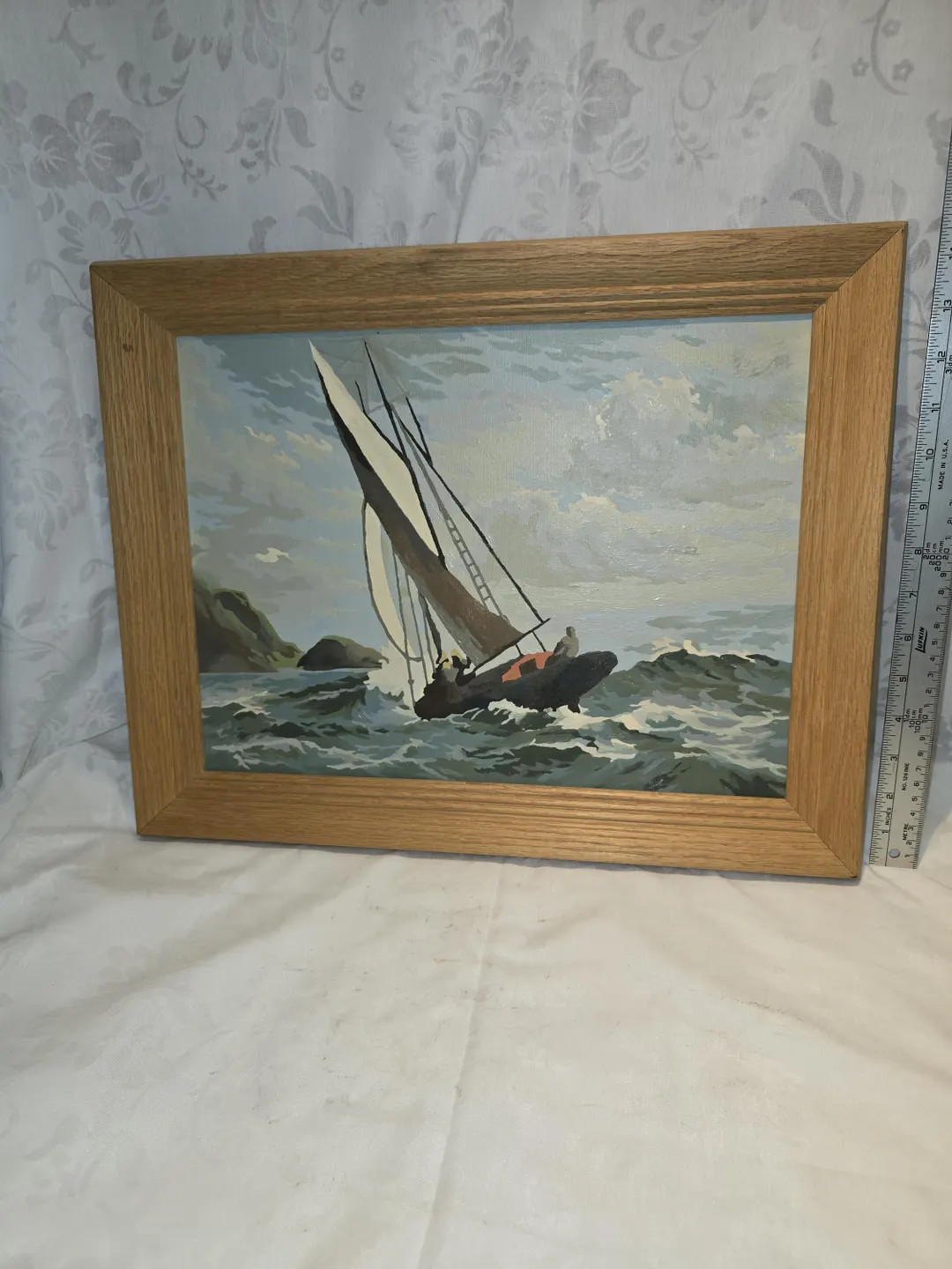 Vintage Mid Century Paint By Numbers Framed Painting Sailing Ships 19" x 15" or 49cm x 39cm | Etsy (US)