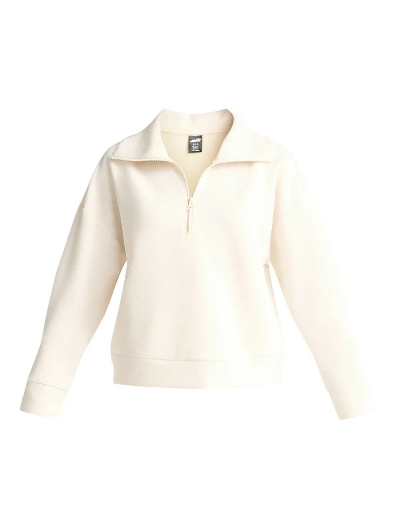 Avia Women's and Women's Plus Knit Quarter Zip Pullover, Sizes XS-4X | Walmart (US)
