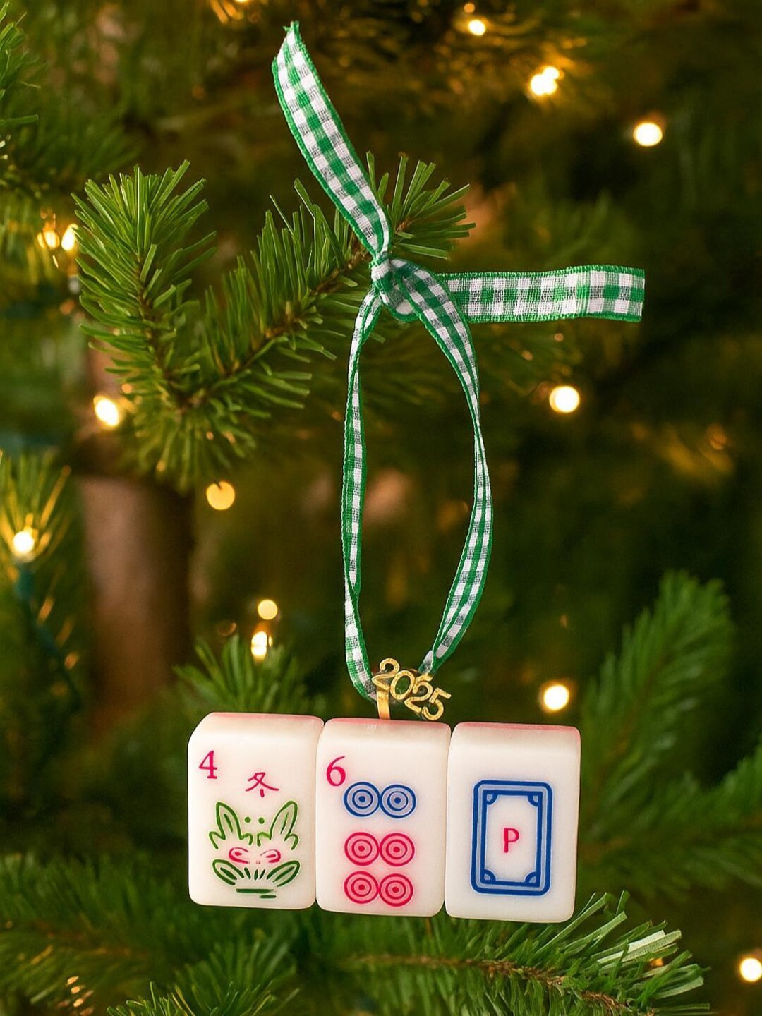 Mahjong Tiles Christmas Ornament Mahjong Gift for Mahjong Club Holiday Decoration Asian Game Piec... | Etsy (US)