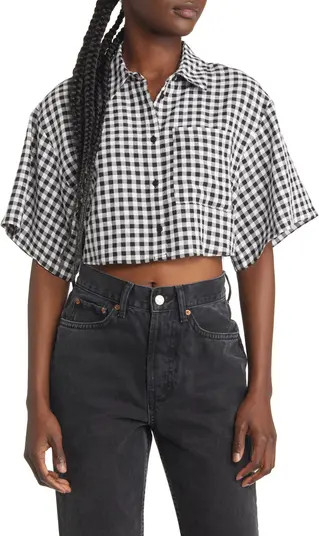 Solid Crop Blouse | Nordstrom