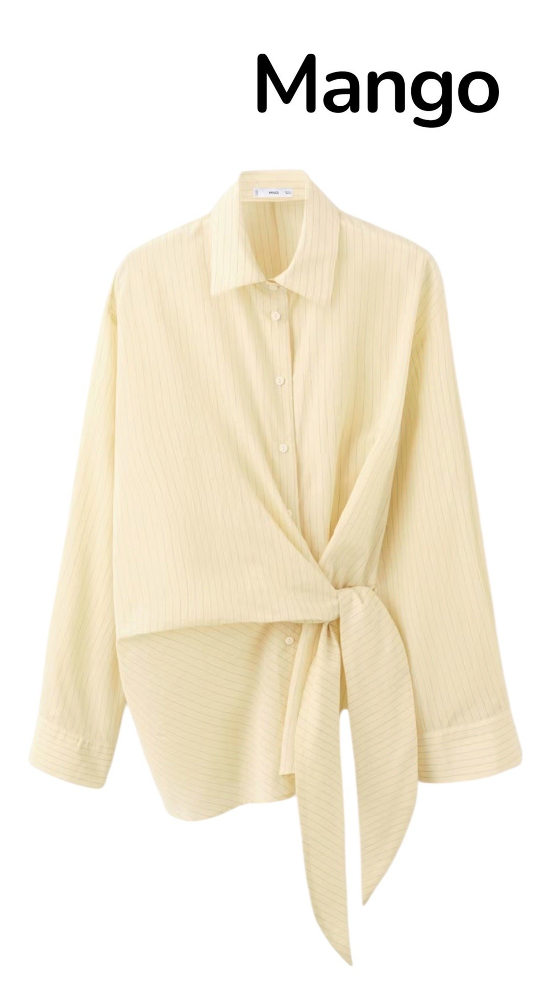 Minimal, elegant, and effortlessly chic ✨ This Mango tie-front blouse is the perfect elevated basic with its soft buttery tone and modern asymmetric detail. Easy to dress up or down for that timeless clean-girl aesthetic 🤍🌼

#LTKU #LTKSeasonal #LTKootd