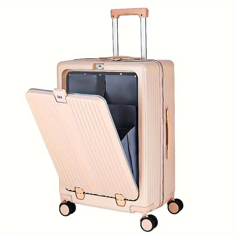 Expandable Hard-Shell Luggage with USB Port & Cup Holder - Spinner Wheels, Combo Lock, Telescopic... | Temu Affiliate Program