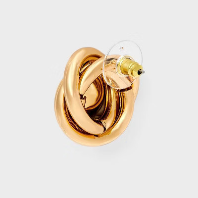 Pearl Button Earrings - A New Day™ Gold | Target