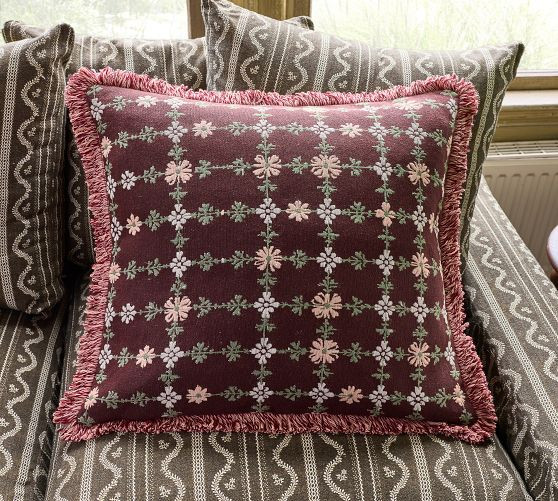Gretel Floral Woven Pillow Cover | GreenRow