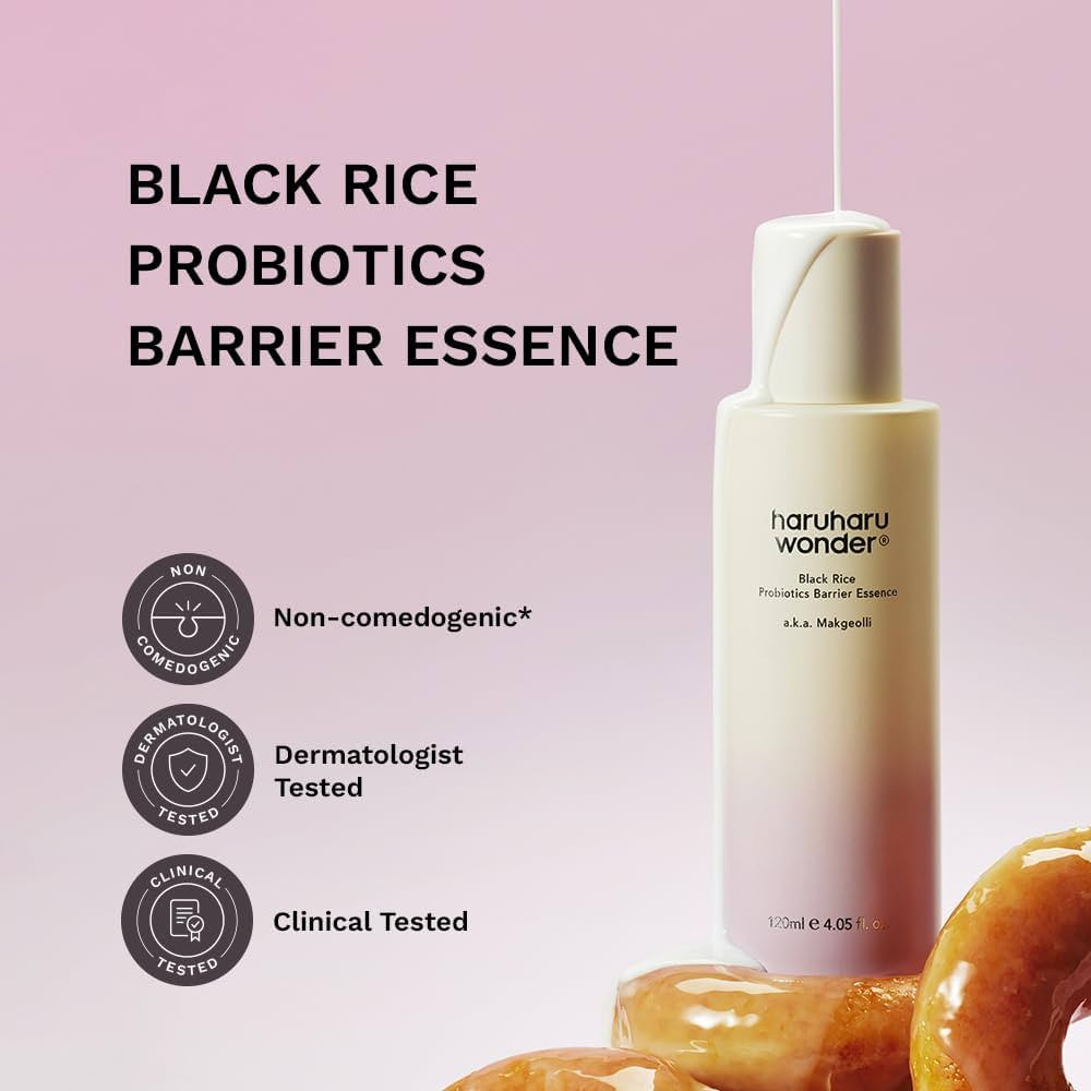 haruharu Black Rice Probiotics Barrier Essence, 4.05 fl.oz, Vegan | Amazon (US)