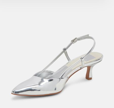 ODELA is one sleek heel. Her pointed toe and slingback style is so sophisticated. Make a statement in metallic or go for the polished look in black crinkle patent.
 