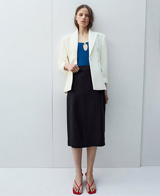 Women's Linen Midi Skirt | Macy's