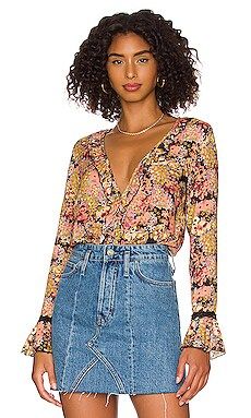 Free People Heat Wave Bodysuit in Midnight Combo from Revolve.com | Revolve Clothing (Global)
