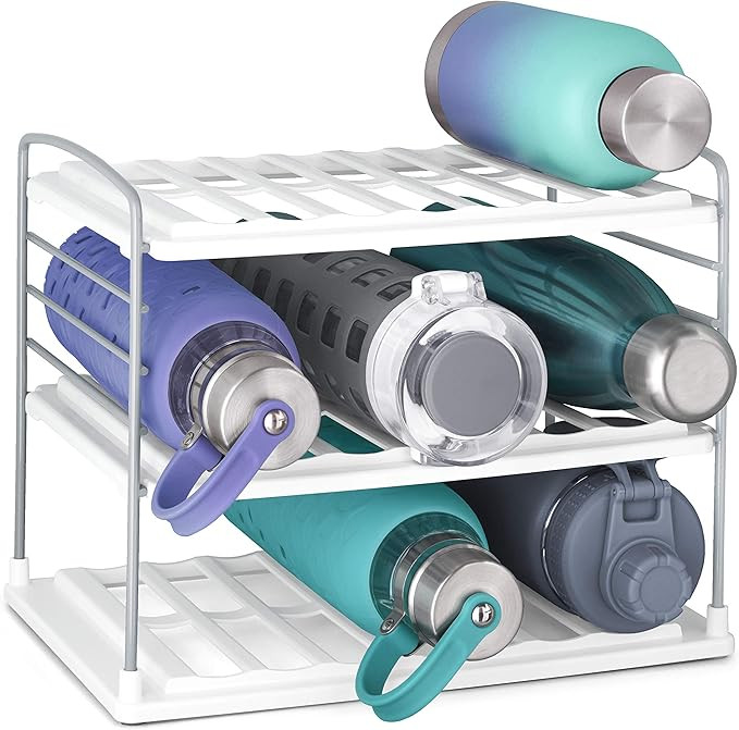 YouCopia UpSpace Water Bottle Organizer, 3 Shelf, White | Amazon (US)