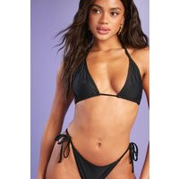 Womens Mix & Match Triangle Bikini Top - Black - 6 | boohoo (US & Canada)